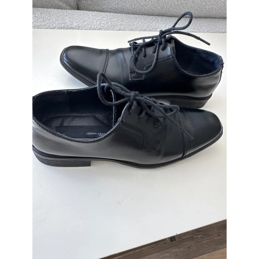 Joseph Abboud Men Cap Toe Derby‎ Oxfords Size US 8 Black Formal Leather